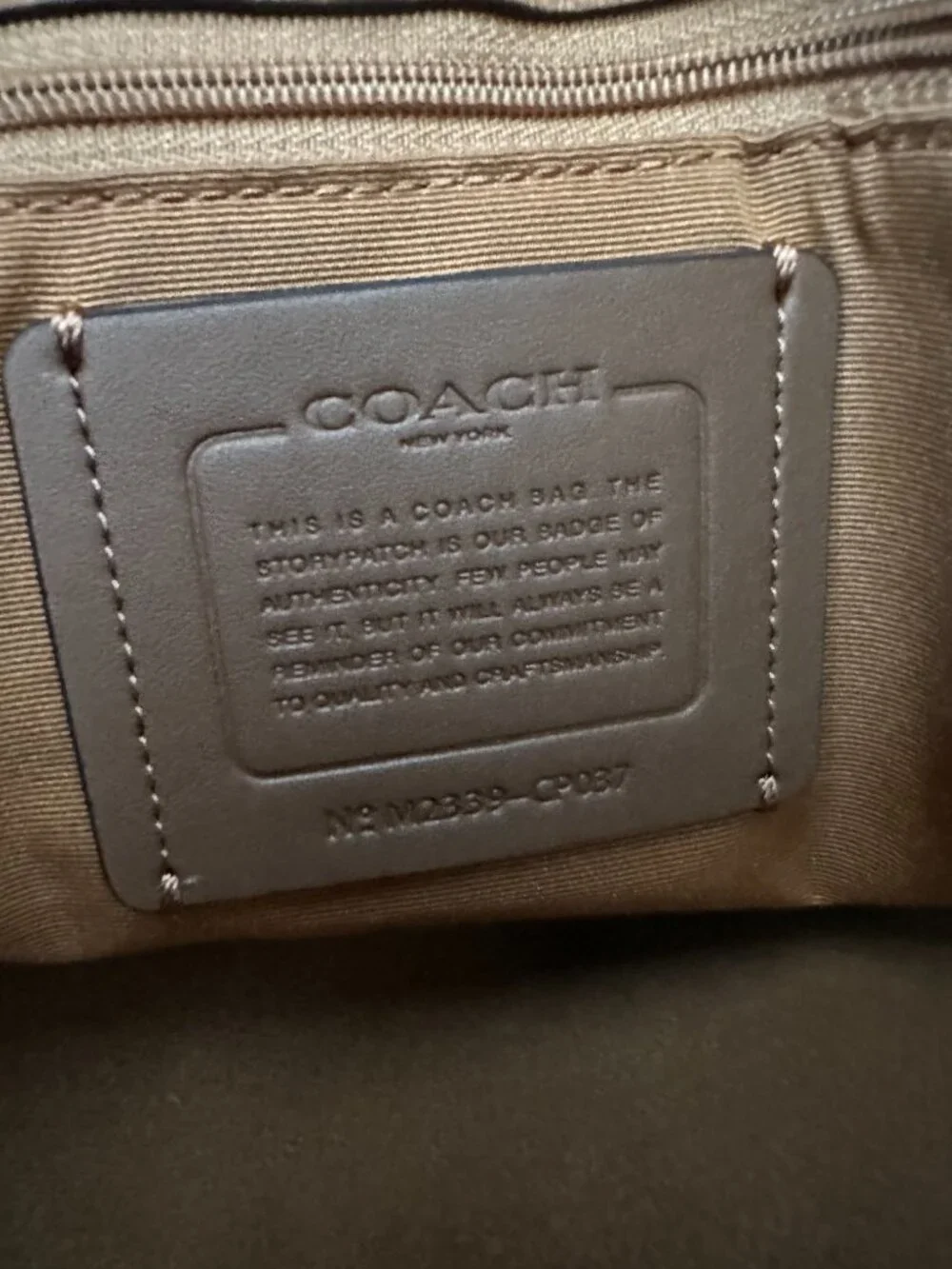 Coach Thea Light Blue Pebble Leather Tote Bag Style #M2339-CP037 - Picture 5 of 8